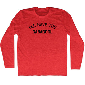 I'll Have The Gabagool Adult Tri-Blend Long Sleeve T-shirt - Athletic Red I'll Have The Gabagool Adult Tri-Blend Long Sleeve T-shirt - Athletic Red