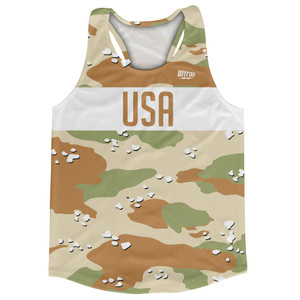 USA Desert Running Track Tops Made In USA - Camo
