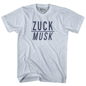 Zuck over Musk Adult Tri-Blend T-shirt - Athletic White
