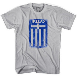 Greece Hellas Crest T-Shirt - Adult - Heather Grey Greece Hellas Crest T-Shirt - Adult - Heather Grey