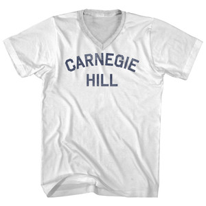 Carnegie Hill Adult Cotton V-neck T-shirt - White