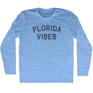 Florida Vibes Adult Tri-Blend Long Sleeve T-shirt - Athletic Blue Florida Vibes Adult Tri-Blend Long Sleeve T-shirt - Athletic Blue