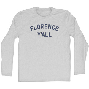 Florence Y'all Adult Cotton Long Sleeve T-shirt - Grey Heather