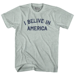 I Belive In America Adult Tri-Blend T-shirt - Athletic Cool Grey