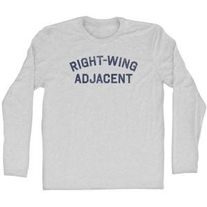 Right-wing Adjacent Adult Cotton Long Sleeve T-shirt - Grey Heather Right-wing Adjacent Adult Cotton Long Sleeve T-shirt - Grey Heather