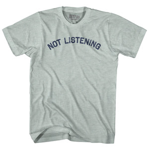 Not Listening Adult Tri-Blend T-shirt - Athletic Cool Grey