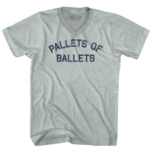 Pallets Of Ballets Adult Tri-Blend V-neck T-shirt - Athletic Cool Grey Pallets Of Ballets Adult Tri-Blend V-neck T-shirt - Athletic Cool Grey