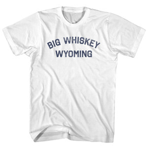 Big Whiskey Wyoming Womens Cotton Junior Cut T-Shirt - White