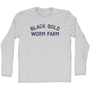 Black Gold Worm Farm Adult Cotton Long Sleeve T-shirt - Grey Heather Black Gold Worm Farm Adult Cotton Long Sleeve T-shirt - Grey Heather