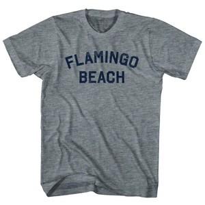 Flamingo Beach Womens Tri-Blend Junior Cut T-Shirt - Athletic Grey Flamingo Beach Womens Tri-Blend Junior Cut T-Shirt - Athletic Grey