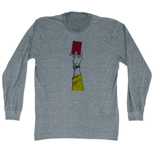 Red Card Soccer Adult Tri-Blend Long Sleeve T-shirt - Athletic Grey Red Card Soccer Adult Tri-Blend Long Sleeve T-shirt - Athletic Grey
