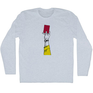 Red Card Soccer Adult Tri-Blend Long Sleeve T-shirt - Athletic White Red Card Soccer Adult Tri-Blend Long Sleeve T-shirt - Athletic White