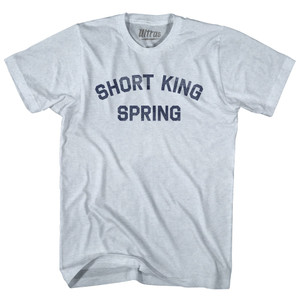 Short King Spring Adult Tri-Blend T-shirt - Athletic White