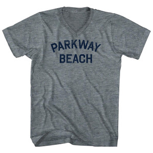 Parkway Beach Tri-Blend V-neck Womens Junior Cut T-shirt - Athletic Grey Parkway Beach Tri-Blend V-neck Womens Junior Cut T-shirt - Athletic Grey