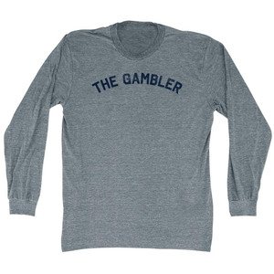 The Gambler Adult Tri-Blend Long Sleeve T-shirt - Athletic Grey