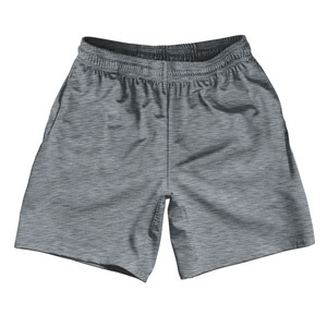 Heathered Soccer Shorts Made In USA - Grey Datk Heathered Soccer Shorts Made In USA - Grey Datk