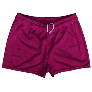 Heathered Shorty Short Gym Shorts 2.5" Inseam Made In USA - Pink Fuschia Heathered Shorty Short Gym Shorts 2.5" Inseam Made In USA - Pink Fuschia
