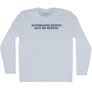 Automatic Reply Adult Tri-Blend Long Sleeve T-shirt - Athletic White Automatic Reply Adult Tri-Blend Long Sleeve T-shirt - Athletic White