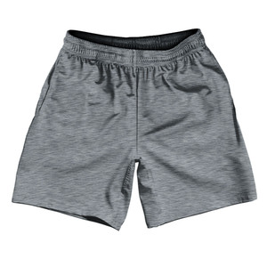 Heathered Athletic Running Fitness Exercise Shorts 7" Inseam Shorts Made In USA - Grey Datk Heathered Athletic Running Fitness Exercise Shorts 7" Inseam Shorts Made In USA - Grey Datk