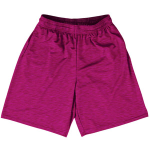 Heathered Lacrosse Shorts Made In USA - Pink Fuschia Heathered Lacrosse Shorts Made In USA - Pink Fuschia