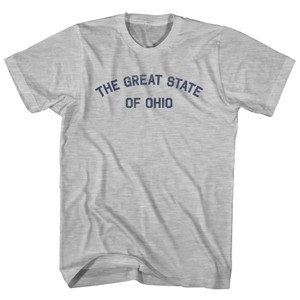 The Great State Of Ohio Womens Cotton Junior Cut T-Shirt - Grey Heather The Great State Of Ohio Womens Cotton Junior Cut T-Shirt - Grey Heather