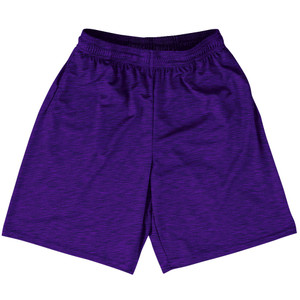 Heathered Lacrosse Shorts Made In USA - Purple Violet Laker Heathered Lacrosse Shorts Made In USA - Purple Violet Laker