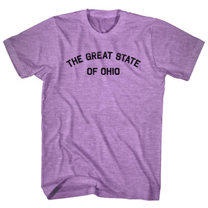 The Great State Of Ohio Adult Tri-Blend T-shirt - Athletic Purple The Great State Of Ohio Adult Tri-Blend T-shirt - Athletic Purple