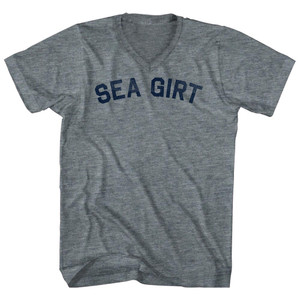 Sea Girt Tri-Blend V-neck Womens Junior Cut T-shirt - Athletic Grey Sea Girt Tri-Blend V-neck Womens Junior Cut T-shirt - Athletic Grey