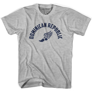 Dominican Republic Running Winged Foot Track T-Shirt - Adult - Grey Heather Dominican Republic Running Winged Foot Track T-Shirt - Adult - Grey Heather