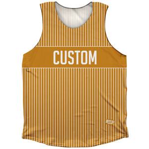 Pinstripes Custom Finish Line Athletic Tank Top - Orange Burnt and White Pinstripes Custom Finish Line Athletic Tank Top - Orange Burnt and White