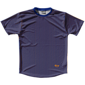 Pinstripes Running Shirt Track Cross Made In USA - Blue Royal and Tennessee Orange Pinstripes Running Shirt Track Cross Made In USA - Blue Royal and Tennessee Orange