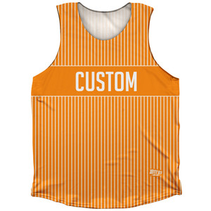 Pinstripes Custom Finish Line Athletic Tank Top - Orange Tennessee and White Pinstripes Custom Finish Line Athletic Tank Top - Orange Tennessee and White