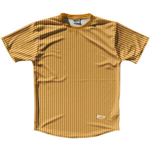 Pinstripes Running Shirt Track Cross Made In USA - Orange Burnt and White Pinstripes Running Shirt Track Cross Made In USA - Orange Burnt and White