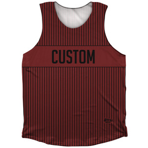 Pinstripes Custom Finish Line Athletic Tank Top - Red Maroon and Black Pinstripes Custom Finish Line Athletic Tank Top - Red Maroon and Black