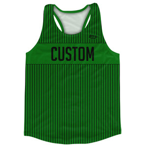 Pinstripes Custom Finish Line Running Track Tops Made In USA - Green Kelly and Black Pinstripes Custom Finish Line Running Track Tops Made In USA - Green Kelly and Black