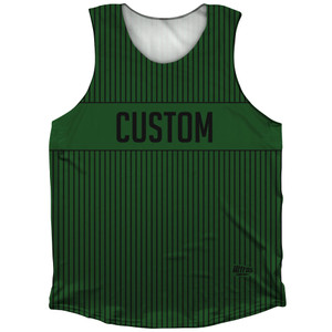 Pinstripes Custom Finish Line Athletic Tank Top - Green Hunter and Black Pinstripes Custom Finish Line Athletic Tank Top - Green Hunter and Black