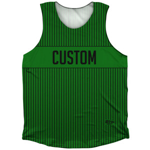 Pinstripes Custom Finish Line Athletic Tank Top - Green Kelly and Black Pinstripes Custom Finish Line Athletic Tank Top - Green Kelly and Black