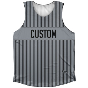 Pinstripes Custom Finish Line Athletic Tank Top - Grey Dark and Black Pinstripes Custom Finish Line Athletic Tank Top - Grey Dark and Black