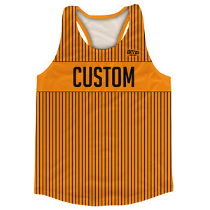 Pinstripes Custom Finish Line Running Track Tops Made In USA - Orange Tennessee and Black Pinstripes Custom Finish Line Running Track Tops Made In USA - Orange Tennessee and Black
