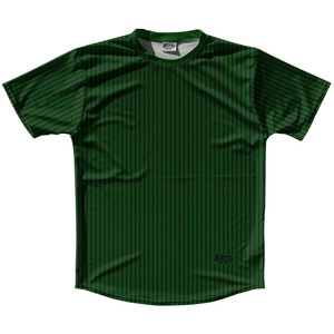 Pinstripes Running Shirt Track Cross Made In USA - Green Forest and Black Pinstripes Running Shirt Track Cross Made In USA - Green Forest and Black