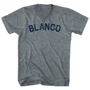 Blanco Tri-Blend V-neck Womens Junior Cut T-shirt - Athletic Grey Blanco Tri-Blend V-neck Womens Junior Cut T-shirt - Athletic Grey