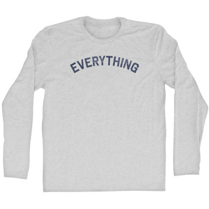 Everything Adult Cotton Long Sleeve T-shirt - Grey Heather