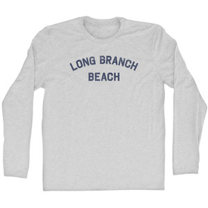 Long Branch Beach Adult Cotton Long Sleeve T-shirt - Grey Heather Long Branch Beach Adult Cotton Long Sleeve T-shirt - Grey Heather
