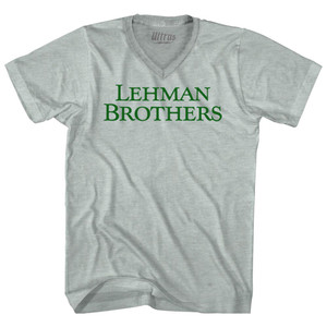 Lehman Brothers Adult Tri-Blend V-neck T-shirt - Athletic Cool Grey Lehman Brothers Adult Tri-Blend V-neck T-shirt - Athletic Cool Grey