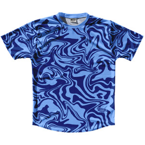 Vapor Design Running Shirt Track Cross Made In USA - Blue Carolina and Royal Blue Vapor Design Running Shirt Track Cross Made In USA - Blue Carolina and Royal Blue