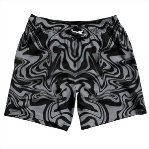 Vapor Design Swim Shorts 7" Made in USA - Black and Dark Grey