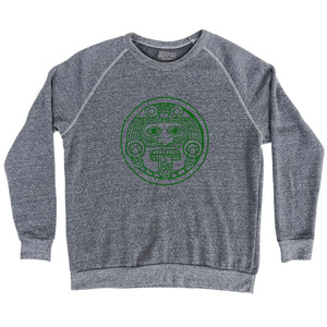 Mexico Aztec Sun Stone Adult Tri-Blend Sweatshirt - Athletic Grey Mexico Aztec Sun Stone Adult Tri-Blend Sweatshirt - Athletic Grey