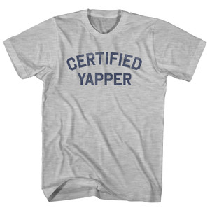 Certified Yapper Youth Cotton T-shirt - Grey Heather Certified Yapper Youth Cotton T-shirt - Grey Heather