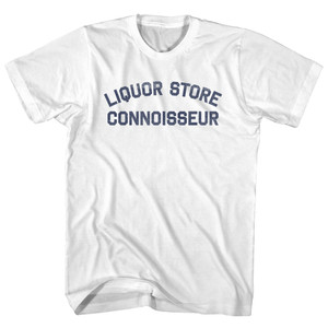 Liquor Store Connoisseur Womens Cotton Junior Cut T-Shirt - White Liquor Store Connoisseur Womens Cotton Junior Cut T-Shirt - White