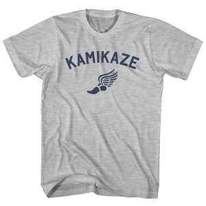 Kamikaze Running Track Winged Foot Youth Cotton T-shirt - Grey Heather Kamikaze Running Track Winged Foot Youth Cotton T-shirt - Grey Heather